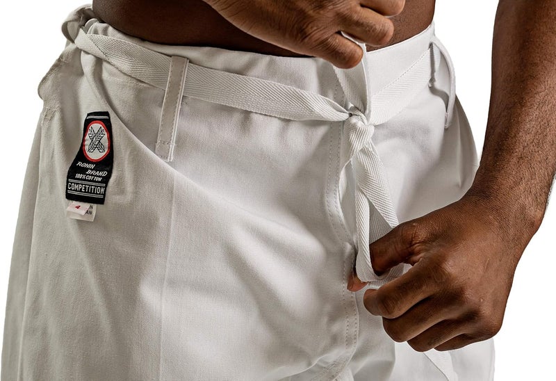 Ronin Heavy Weight 12oz. Cotton Karate Pants (White, 5) - Image 3