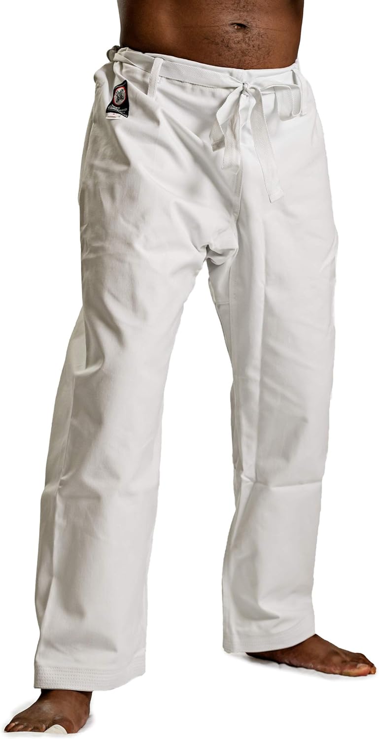 Ronin Heavy Weight 12oz. Cotton Karate Pants (White, 5) - Image 1