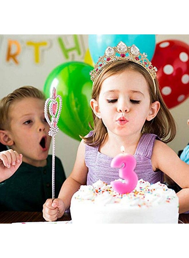 Cocide تاج كريستالي للبنات بتصميم ذهبى لتاج عيد الميلاد مع رأس رابنزل مزين باللؤلؤ لفرقة الأطفال، إكسسوار شعر للأميرات مزين بالأحجار الكريمة الحمراء لتاج الزفاف وإكسسوارات شعر لفتيات الزهور، زي هالوين، هدية تنكرية - Image 5