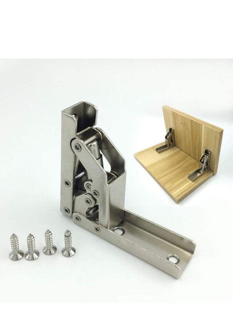 SYOSI 2 Packs of 90 Degree Angle Bracket Support Foldable Display Stand Bracket Folding Door Shelf Hinge Hidden Bracket Table Frame Furniture Accessories - Image 3