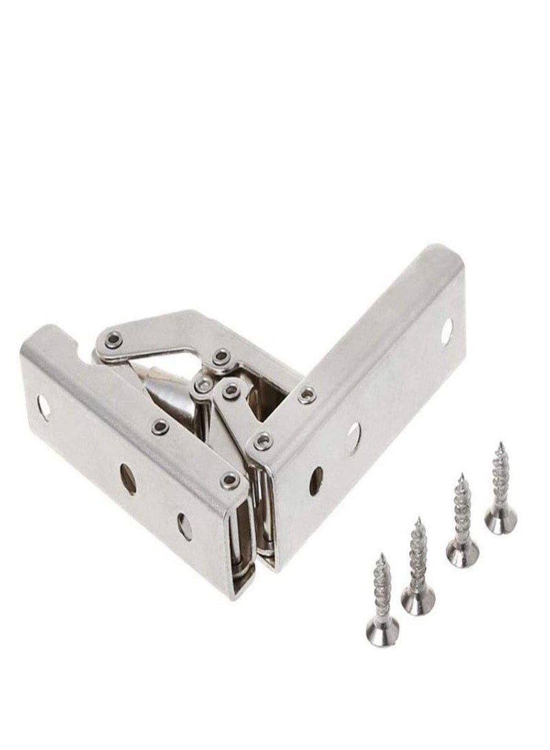 SYOSI 2 Packs of 90 Degree Angle Bracket Support Foldable Display Stand Bracket Folding Door Shelf Hinge Hidden Bracket Table Frame Furniture Accessories - Image 2