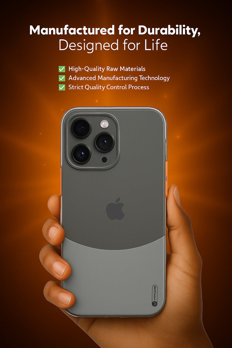 Vipcare iphone 16 pro pc duo case smooth finish iphone 16 phone case anti protective 16 pro case classic scratch resistant clear iphone case - Image 2