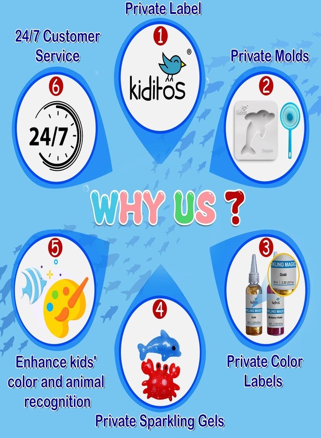 Kiditos Magic Water Elf Toy Kit-Squishies for Kids, 20 Gels & 10 Molds, Magic Gel Water Pets Sensory Toy, Fun DIY Craft Kit，Party Favors, Birthday & Christmas Gifts for Kids Ages 3+ - Image 4