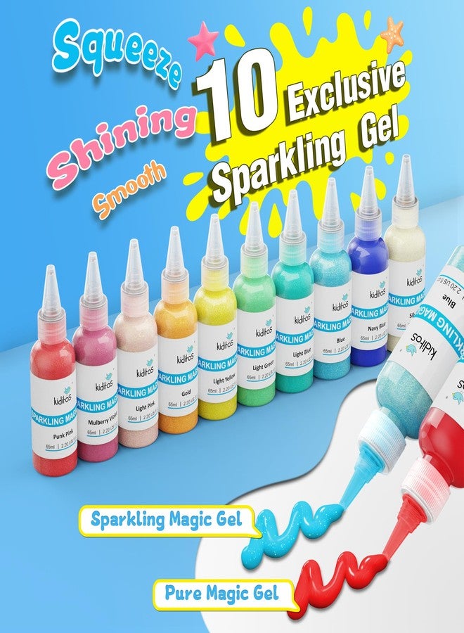 Kiditos Magic Water Elf Toy Kit-Squishies for Kids, 20 Gels & 10 Molds, Magic Gel Water Pets Sensory Toy, Fun DIY Craft Kit，Party Favors, Birthday & Christmas Gifts for Kids Ages 3+ - Image 3