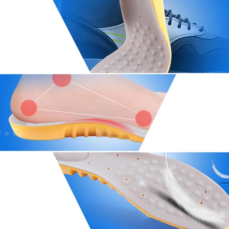 High Elastic Memory Foam Sports Insoles Men Women Breathable Shock Absorption Sweat Absorption Running Basketball Shoe Pads Size M 38 41 - Image 4