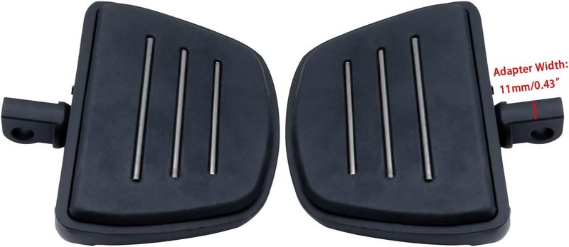 FATECIM Motorcycle Mini Floorboards Foot Pegs Pedals Rests with Male Mount Adapters for Harley Models - Black - Image 3