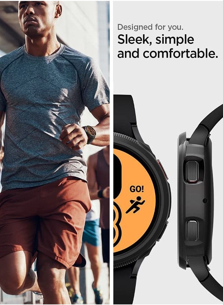 Spigen Liquid Air Armor Case Cover For Samsung Galaxy Watch 5 44mm - Matte Black  - Image 3