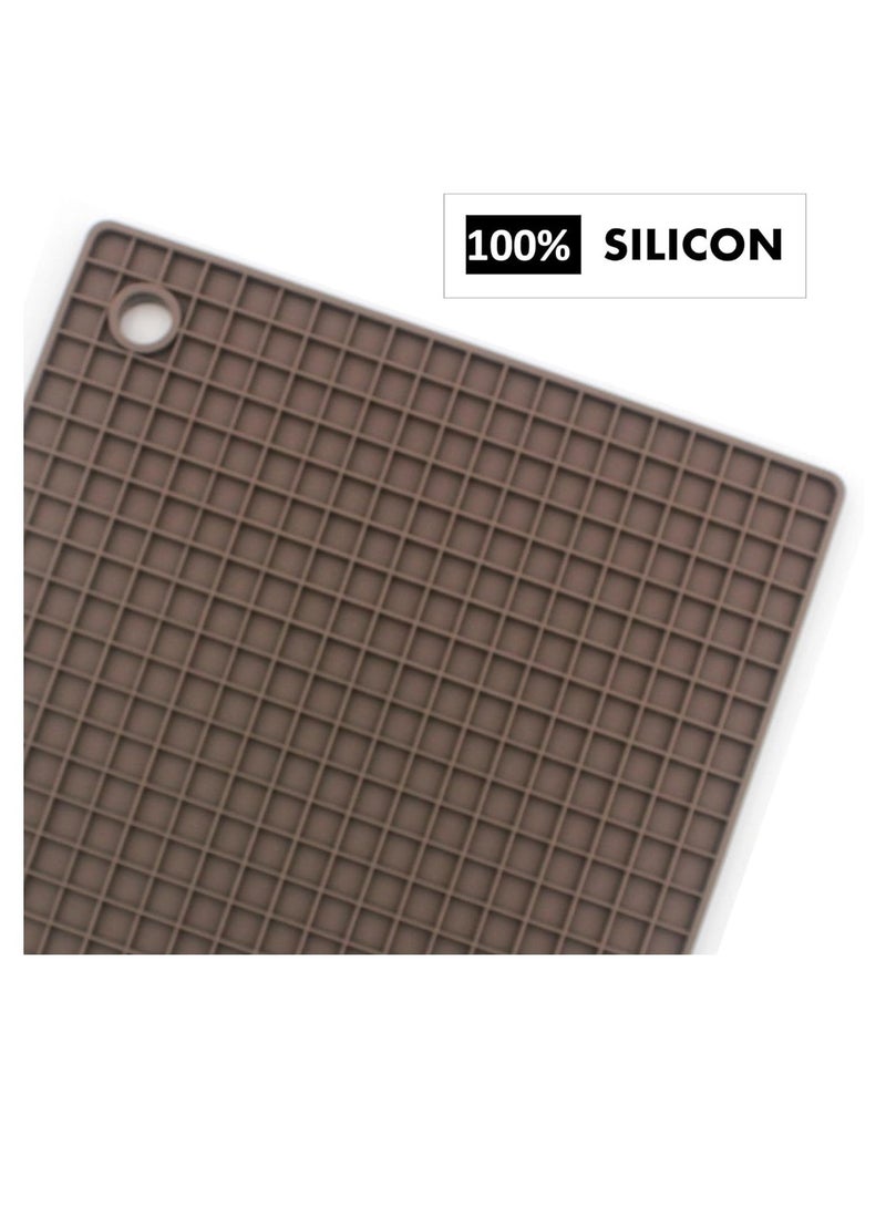 Auroware Dining Kitchen Set of 8 Pcs Silicone Table mat place mat Heat resistance Water resistance easy to clean solid materia - Image 3