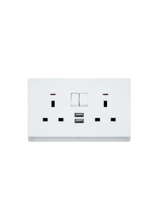 تي جيه مفاتيح TJ مزدوجة مع منفذ( USB (2.4A - Image 2