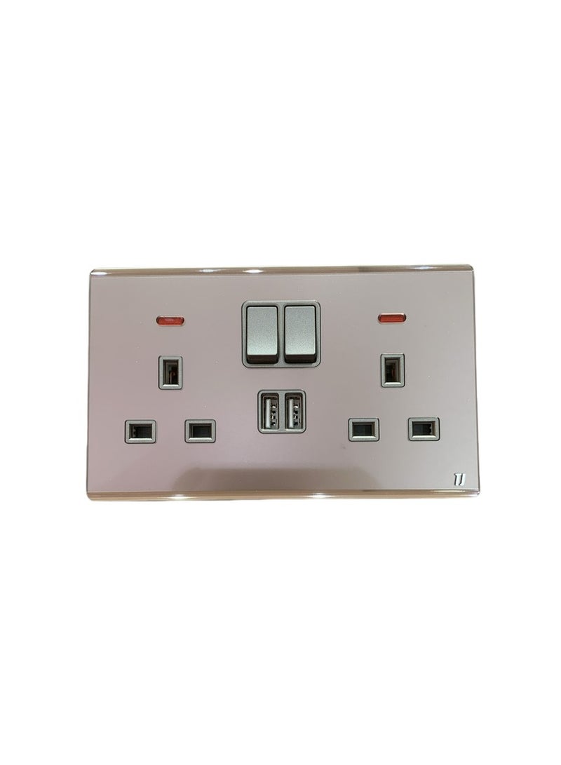 تي جيه مفاتيح TJ مزدوجة مع منفذ( USB (2.4A - Image 3