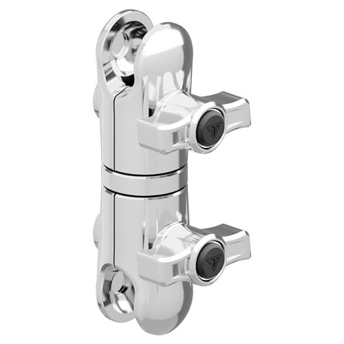Tackform Chrome 3.5" Long Metal 20mm Ball and Socket Arm DuraLock 20 Series | Dual 20mm Sockets with Optional Anti-Theft Security Function - Image 1