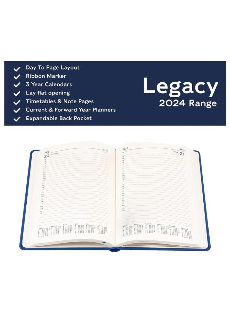 Collins Collins Legacy 2024 Diary A5 Day To Page Diary (with Appointments) - Business Planner and Organiser - January to December 2024 Diary - Daily - Black - CL51.99-24  - Image 4