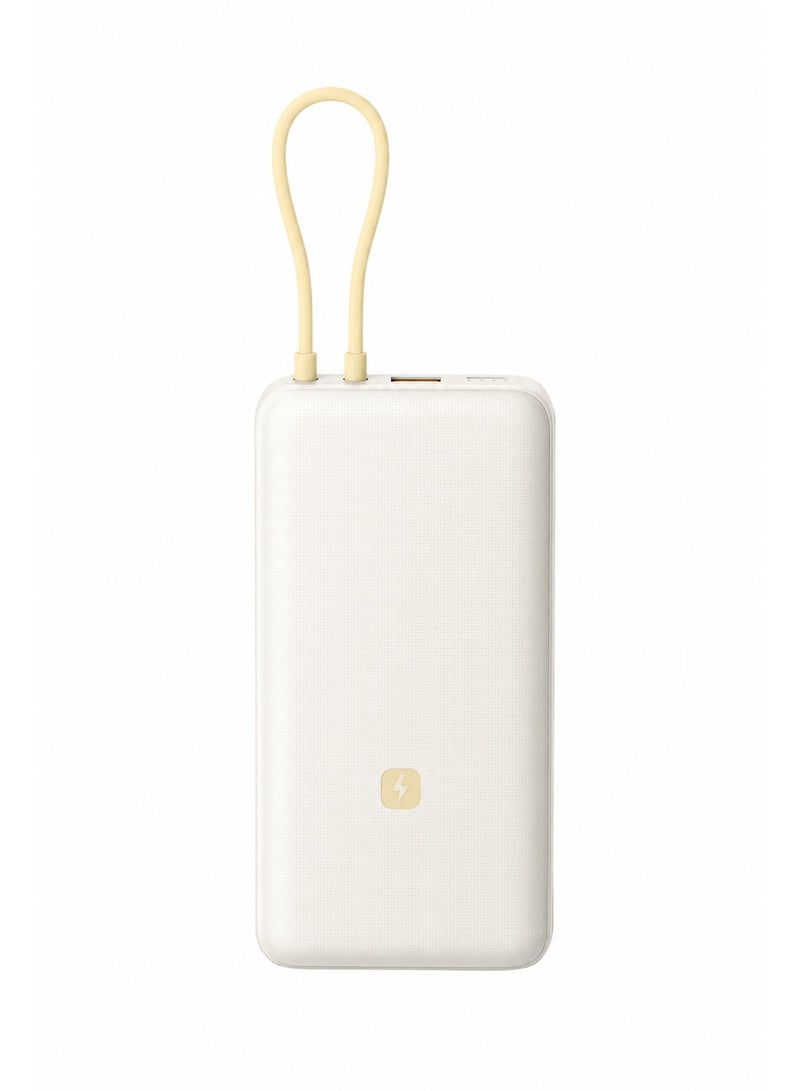 باور بانك 20000mAh بقدرة 33 واط للشحن السريع، منفذ USB-C وUSB، بطارية محمولة مع حزام حمل، متوافق مع iPhone وSamsung وHuawei