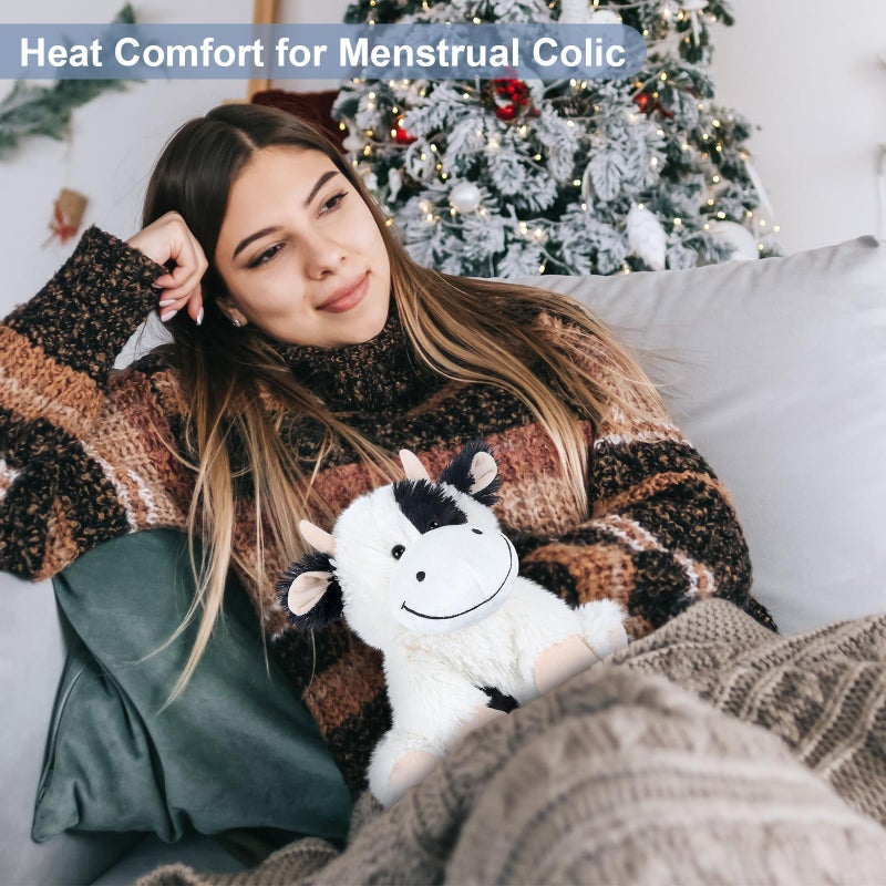 SuzziPals Heatable & Coolable Cow Stuffed Animal, Heated Stuffed Animals Heating Pad for Soothing & Relaxation, Lavender Scent Cow Plush for Stress Discomfort, Cows Gift for Kid & Aldult, Dairy Cattle - Image 4