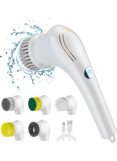 Generic Electric Spin Scrubber, Electric Cleaning Brush, with 5 Replaceable Cleaning Brush Heads and USB Portable Electric Spin Cleaner  - Image 1