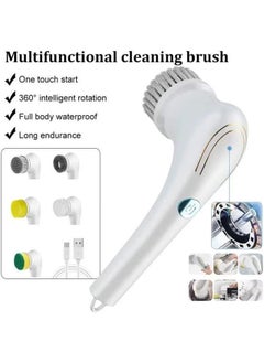 Generic Electric Spin Scrubber, Electric Cleaning Brush, with 5 Replaceable Cleaning Brush Heads and USB Portable Electric Spin Cleaner  - Image 3