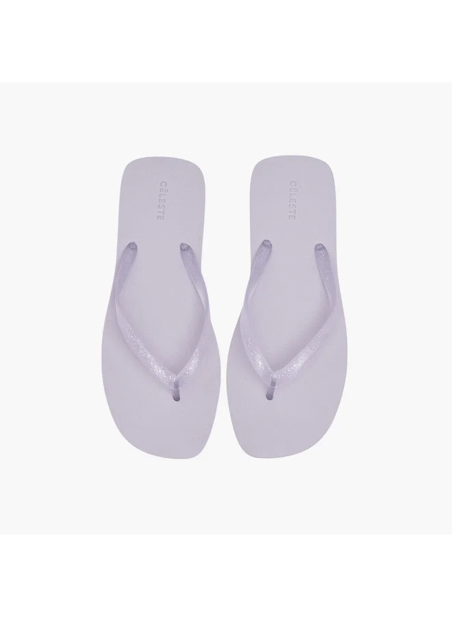 سيليست Women's Glitter Detail Flip Flops