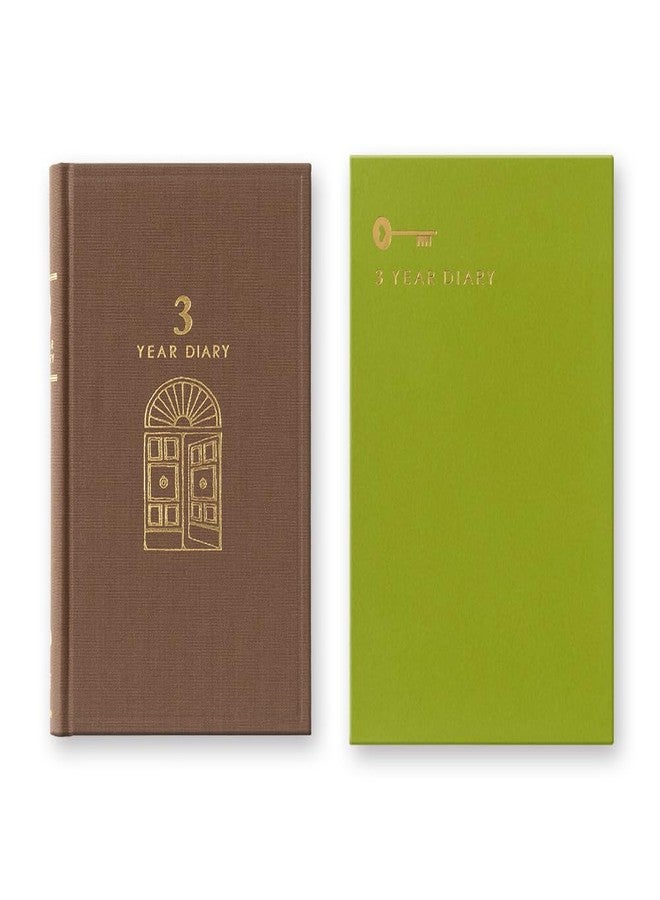 Midori DESIGNPHIL Midori 12395006 Diary, 3 Year Consecutive Door, Brown - Image 3
