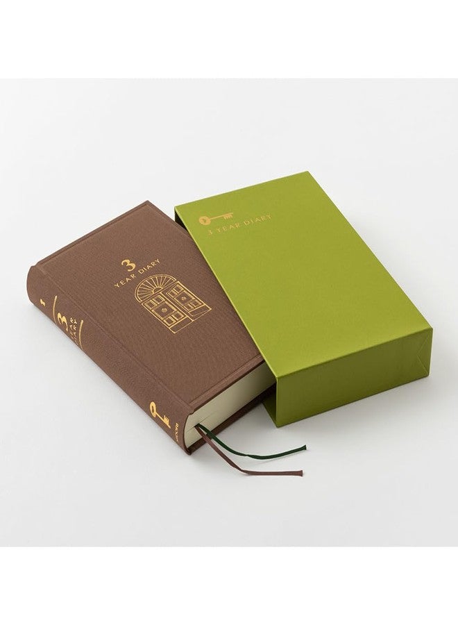 Midori DESIGNPHIL Midori 12395006 Diary, 3 Year Consecutive Door, Brown - Image 2