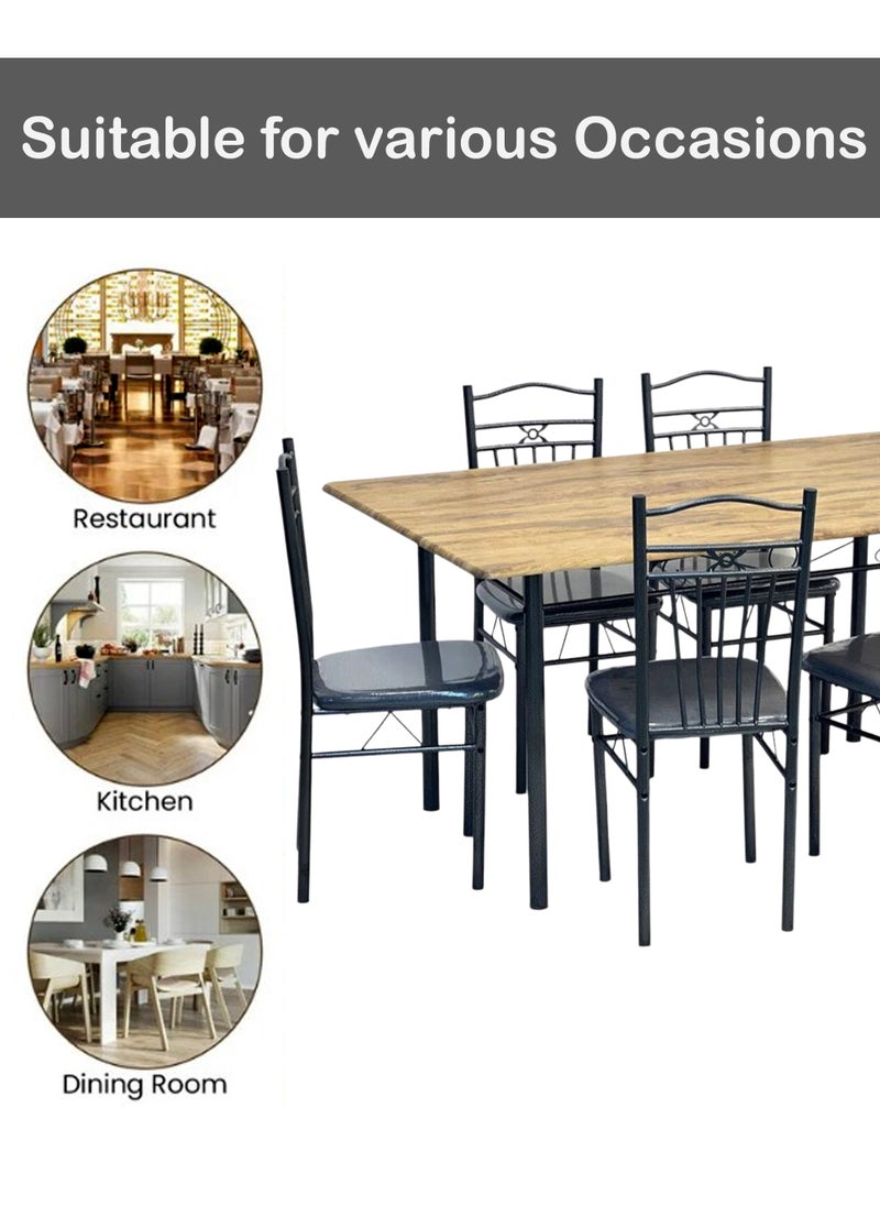 Set of 7 Pieces, Wooden Dining Table With 6 Chairs Set 150*90 CM - pzsku/ZB0343D6AD6105DF3601BZ/45/_/1739615861/1ad00176-b175-457c-b733-2b09c060750f