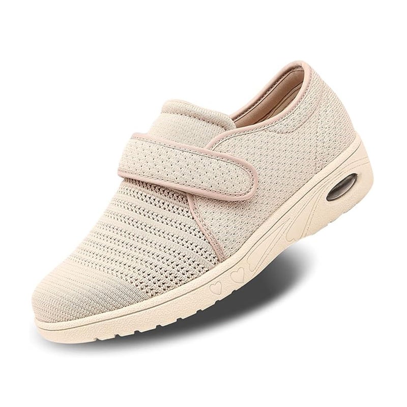 MEJORMEN Womens Diabetic Walking Shoes Adjustable Outdoor Sneakers Recovery Easy On Off Strap Wide Width Slippers Comfort for Seniors Elderly Woman Swollen Feet Edema Foot Pain - Image 2