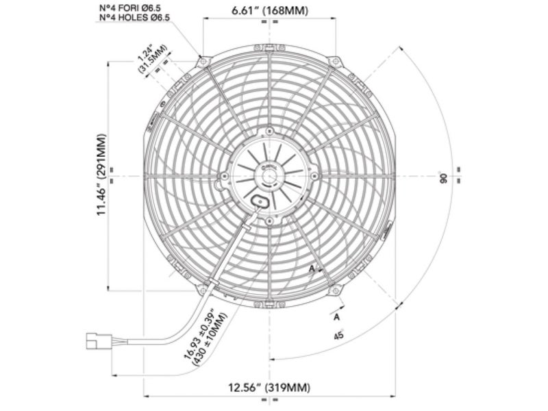 Spal 30102029 12" Swept Blade Fan - Image 2