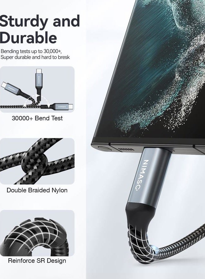 NIMASO USB C to USB C Fast Charger Cable [4-Pack], Type C to Type C Fast Charging Lead Compatible Samsung Galaxy S20+ 5G Ultra Note 10 A70,iPad Pro 2020 MacBook Pro/Air Google Pixel [0.3M+1M+2M+3M] - Image 4
