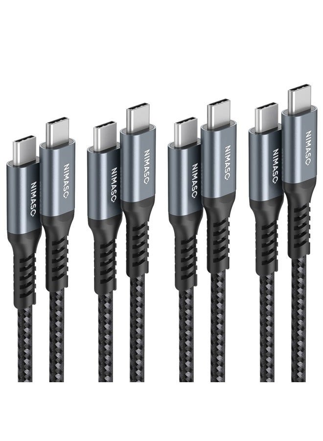 NIMASO USB C to USB C Fast Charger Cable [4-Pack], Type C to Type C Fast Charging Lead Compatible Samsung Galaxy S20+ 5G Ultra Note 10 A70,iPad Pro 2020 MacBook Pro/Air Google Pixel [0.3M+1M+2M+3M] - Image 1