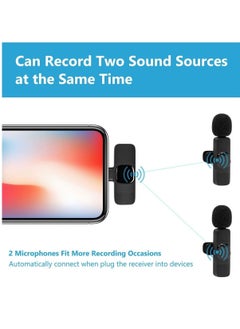 JAJEEK Wireless Lavalier Microphone for iPhone iPad - Plug-Play Wireless Mic with 2 Microphones for USB-Lighting iPhone - Video Recording, Interview  - Image 3
