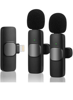 JAJEEK Wireless Lavalier Microphone for iPhone iPad - Plug-Play Wireless Mic with 2 Microphones for USB-Lighting iPhone - Video Recording, Interview  - Image 1
