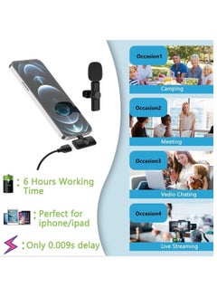 JAJEEK Wireless Lavalier Microphone for iPhone iPad - Plug-Play Wireless Mic with 2 Microphones for USB-Lighting iPhone - Video Recording, Interview  - Image 4