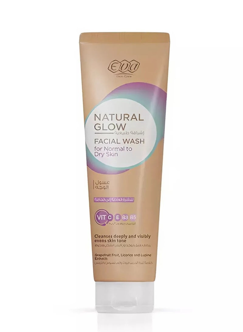 Eva Natural Glow Facial Wash - For Normal to Dry Skin - 100ml