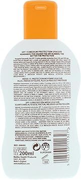 Malibu كريم واقي من الشمس SPF 15 لوشن حماية متوسطة مقاوم للماء غني بالفيتامينات 200 مل عبوة من 2 - Image 2