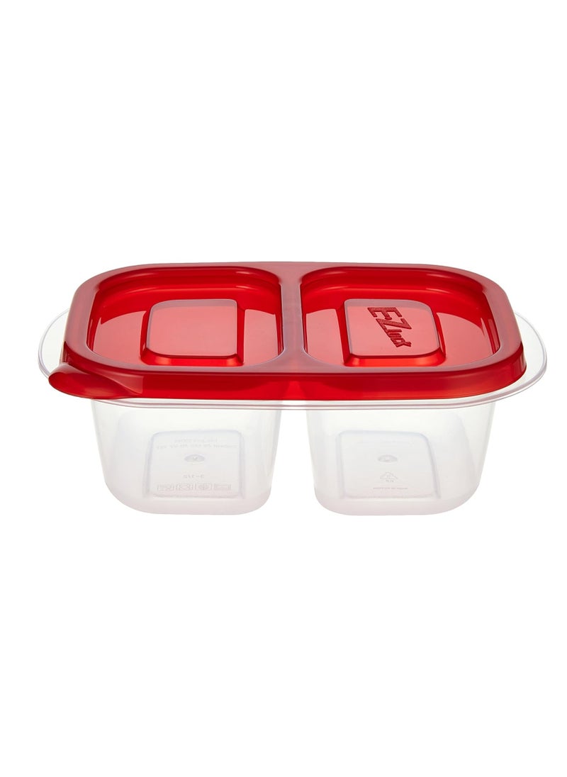 LOCK & LOCK LocknLock EzLock Rectangle Container Set - 260ml (Set of 2), Clear Base, Stackable, Microwave-Safe  - Image 4