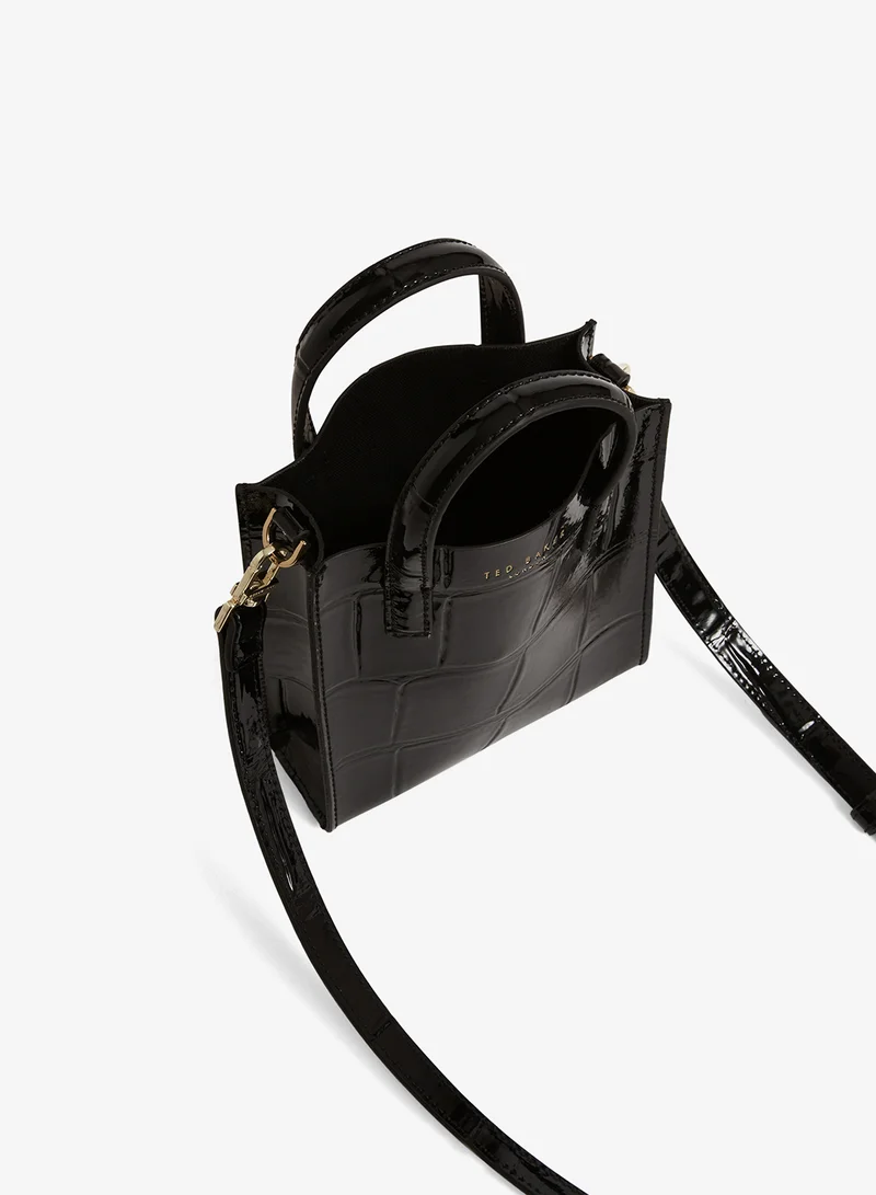 تيد بيكر حقيبة أيقونة صغيرة بتأثير التمساح