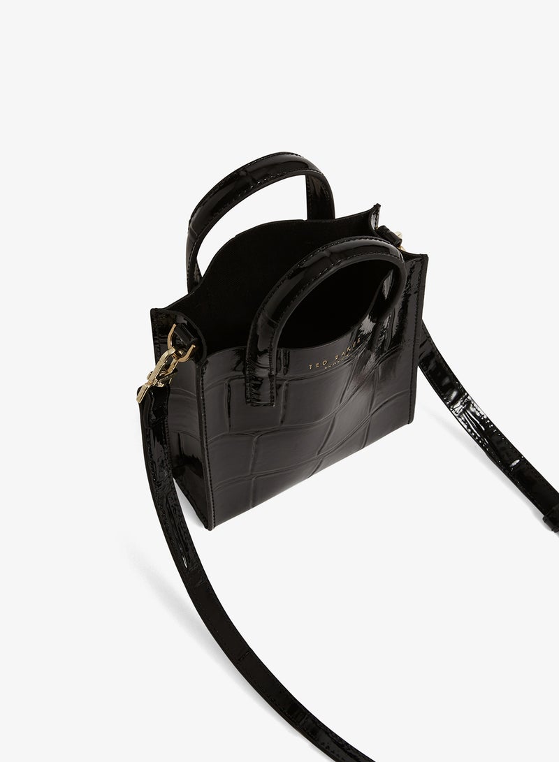Ted Baker Croc Effect Mini Icon Bag - Image 4