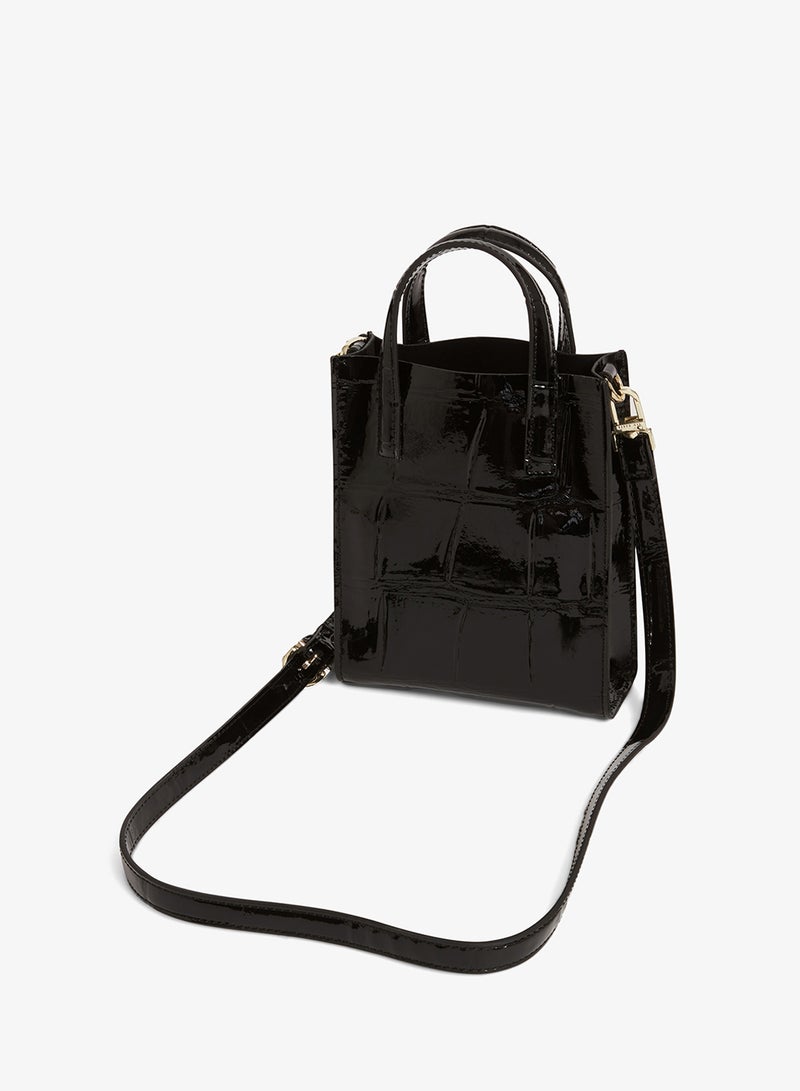 Ted Baker Croc Effect Mini Icon Bag - Image 3