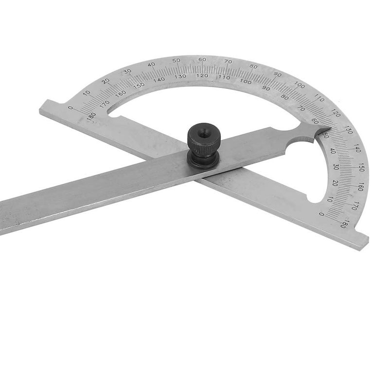 Protractor Angle Finder with Engraved Scales, Carbon Steel Chrome Plated Ruler 80x120mm, Flexible and - Image 4