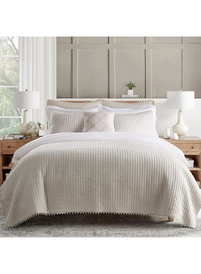 Levtex Home لحاف كينغ بوم بوم توبي، قطن - Image 1