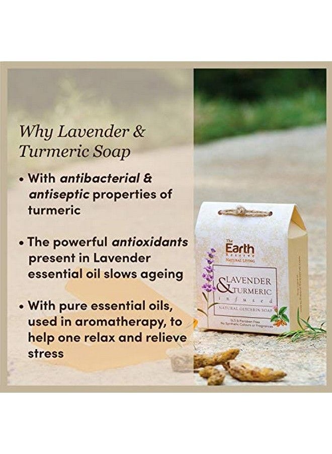 The Earth Reserve Lavender & Turmeric Infused Natural Glycerin Soap Sls & Paraben Free Mild & Gentle Cleansing Moisturising Soap100 Gm  - Image 5