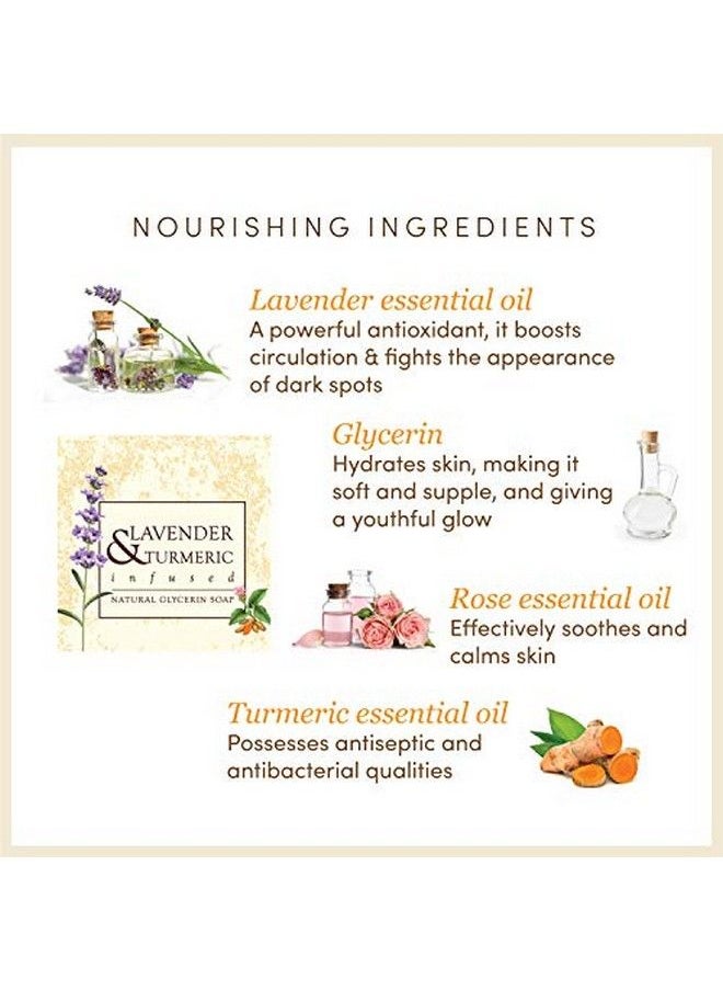 The Earth Reserve Lavender & Turmeric Infused Natural Glycerin Soap Sls & Paraben Free Mild & Gentle Cleansing Moisturising Soap100 Gm  - Image 4