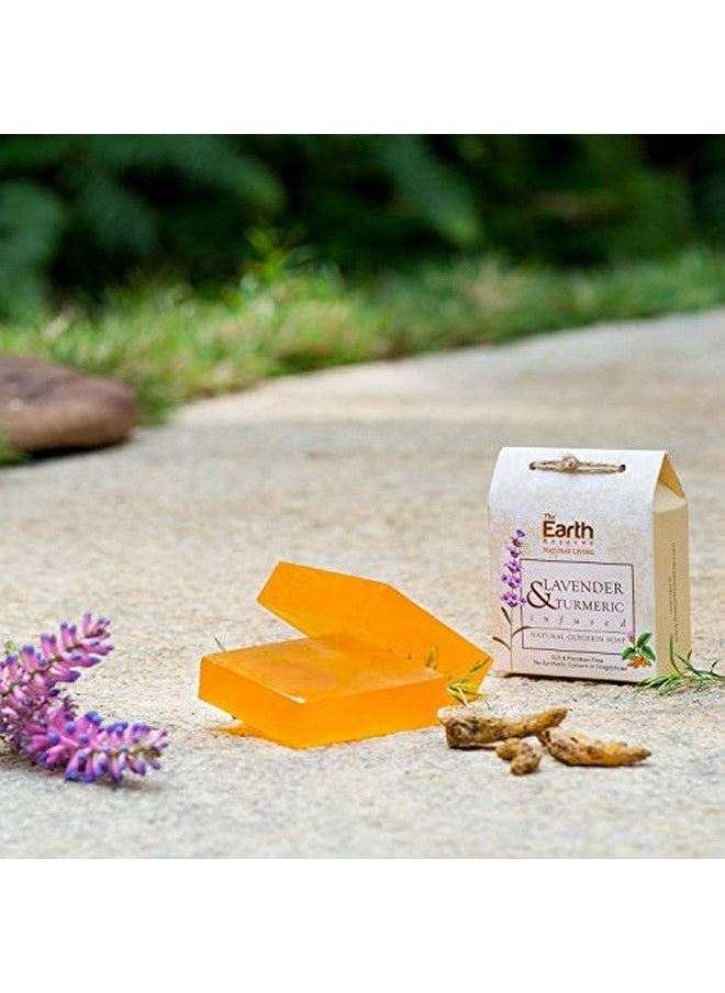 The Earth Reserve Lavender & Turmeric Infused Natural Glycerin Soap Sls & Paraben Free Mild & Gentle Cleansing Moisturising Soap100 Gm  - Image 2