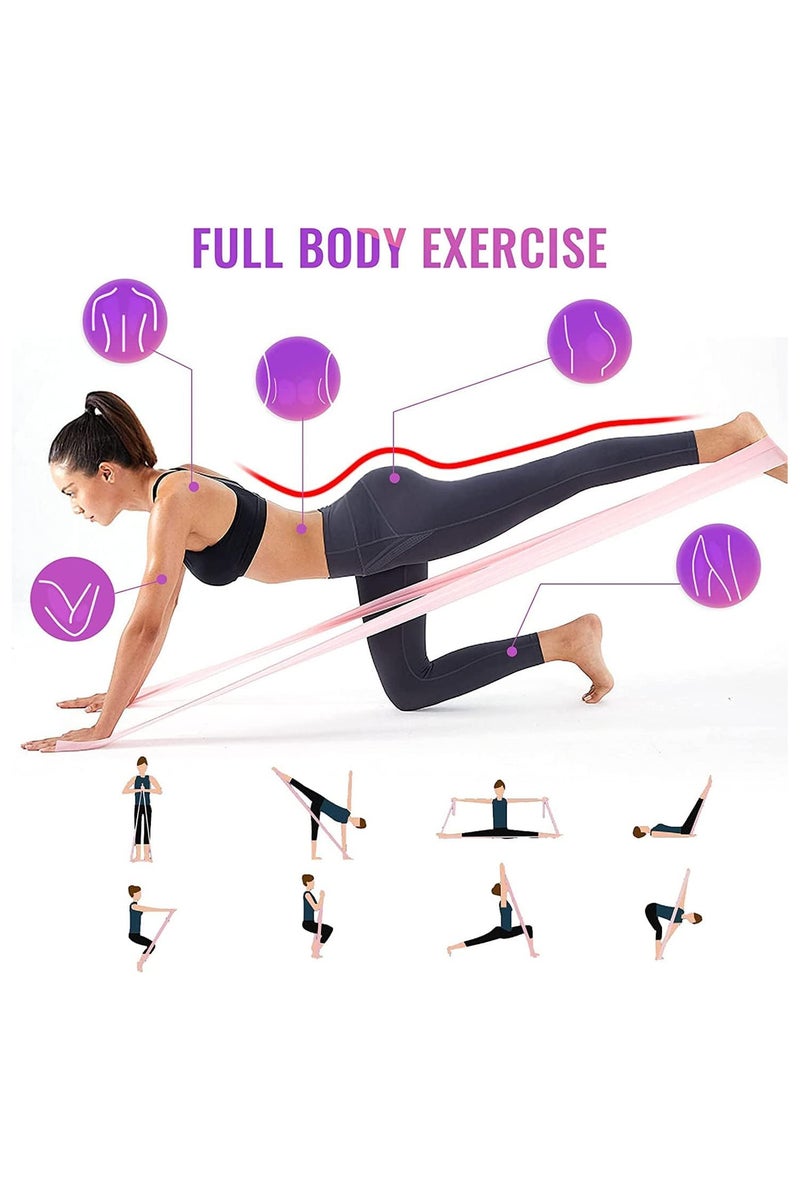 انسجام مجموعة من 5 أشرطة مقاومة من اللاتكس لتمارين المقاومة، أشرطة تمارين للعلاج الطبيعي، تدريب القوة وتمارين اللياقة البدنية، تمارين البيلاتس والتمدد واليوغا، العلاج الطبيعي واللياقة البدنية - Image 4