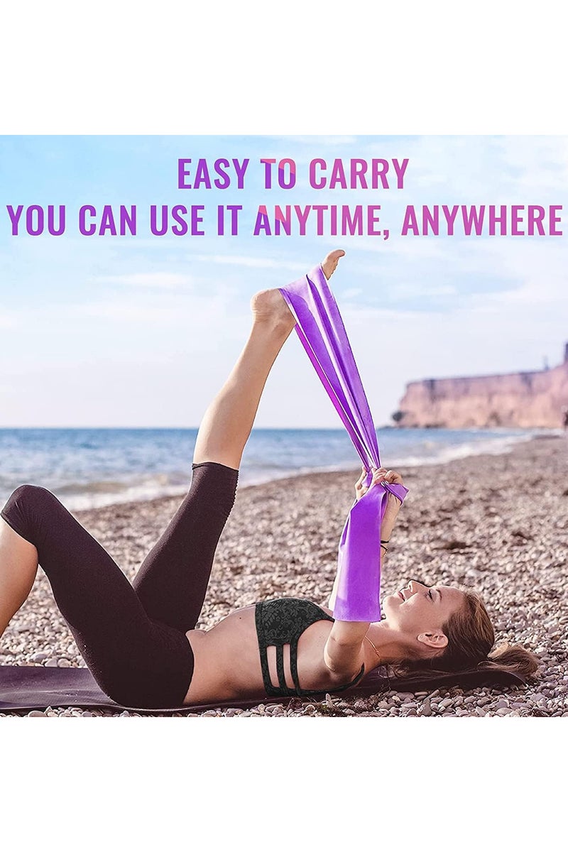 انسجام مجموعة من 5 أشرطة مقاومة من اللاتكس لتمارين المقاومة، أشرطة تمارين للعلاج الطبيعي، تدريب القوة وتمارين اللياقة البدنية، تمارين البيلاتس والتمدد واليوغا، العلاج الطبيعي واللياقة البدنية - Image 5