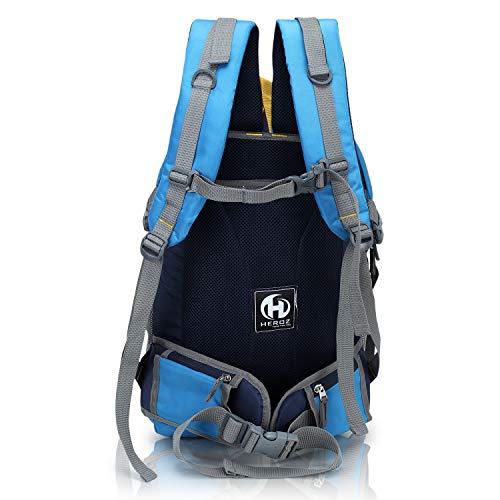 HEROZ Hammer Unisex Nylon 45 L Travel Laptop Backpack bags for mens Water Resistant Slim Durable Fits Up to 17.3 Inch (Grey & Sky Blue) - Image 5