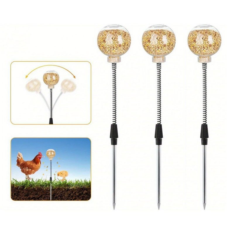 3pcs New 2026 Model Spring Controlled Poultry Feeders Automatic Slow Feeding Anti Waste - Image 5