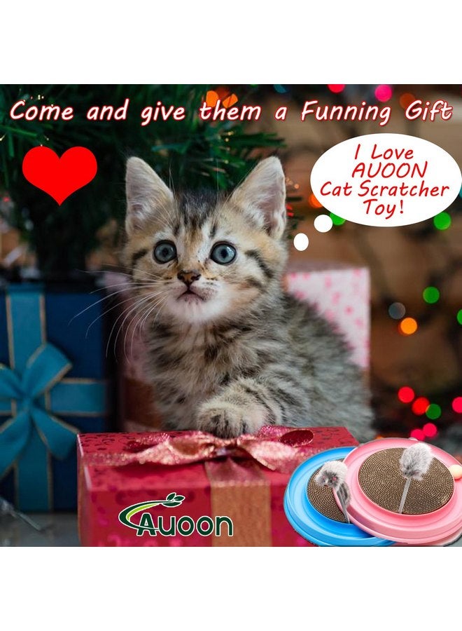 أون لعبة خدش القطط من AUOON، لعبة قطط، وسادة خدش، لعبة خدش، وسادة تدريب تفاعلية على شكل فأر مع كرة (رمادي) - Image 4