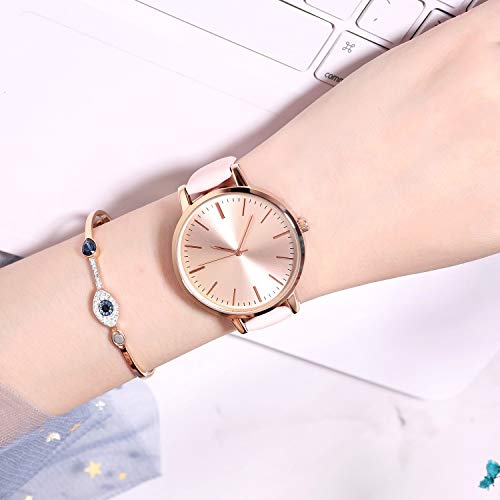 KIMOMT Women's Watches Leather Band Luxury Quartz Watches Waterproof Fashion Creative Wristwatch for Women Ladies - Image 3