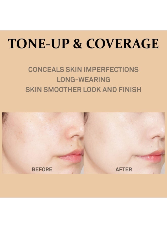 COSNORI كوسنوري قاعدة مكياج لتوحيد لون البشرة - تخفي المسام والعيوب - قاعدة مكياج مصححة للون مع النياسيناميد - كيبوتي - لون بورسلين للألوان الباردة والدافئة، 1.69 أونصة سائلة - Image 3