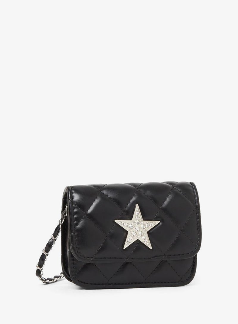 Styli Embellished Crossbody Bag with Chain Strap - Image 1